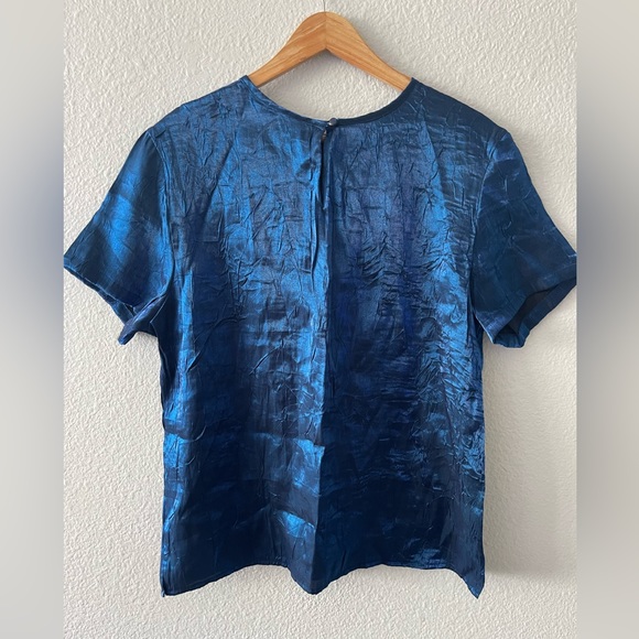 NWOT Vintage Blue Blouse - Picture 1 of 7